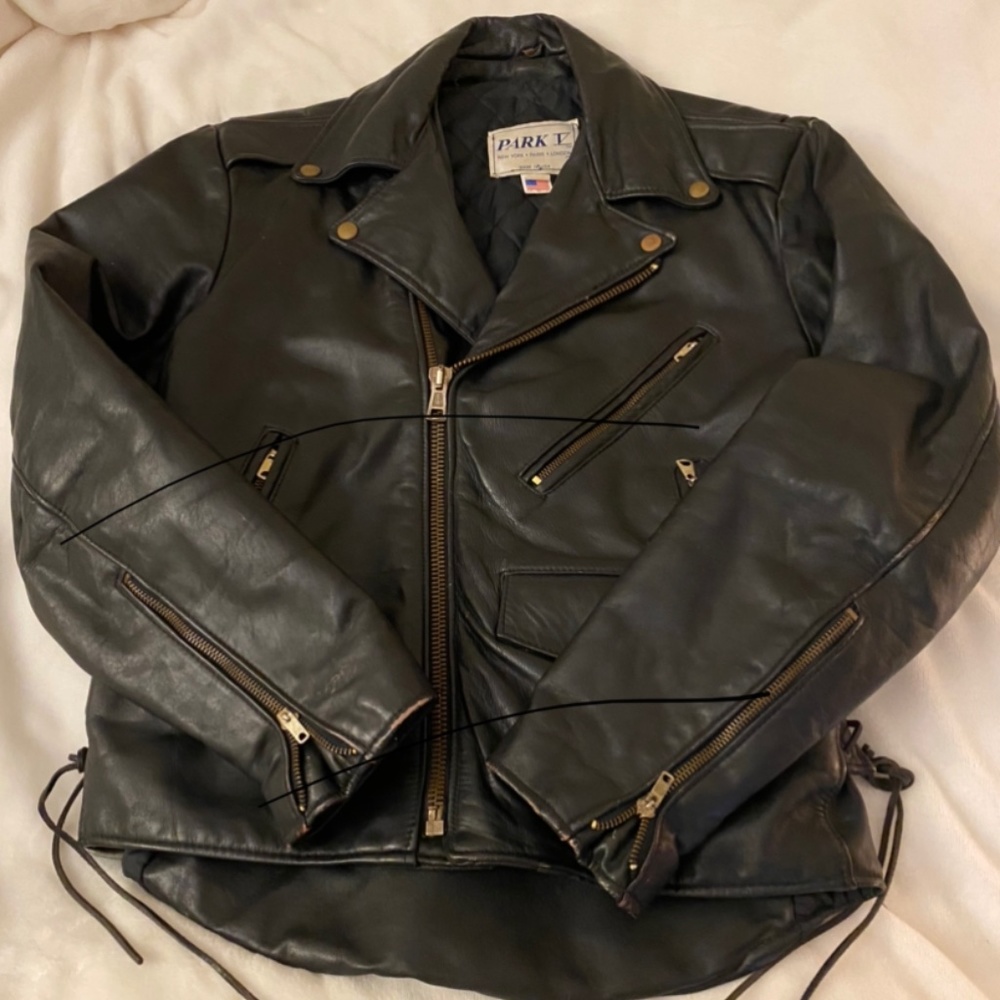 Park V Motorcycle Leather Jacket